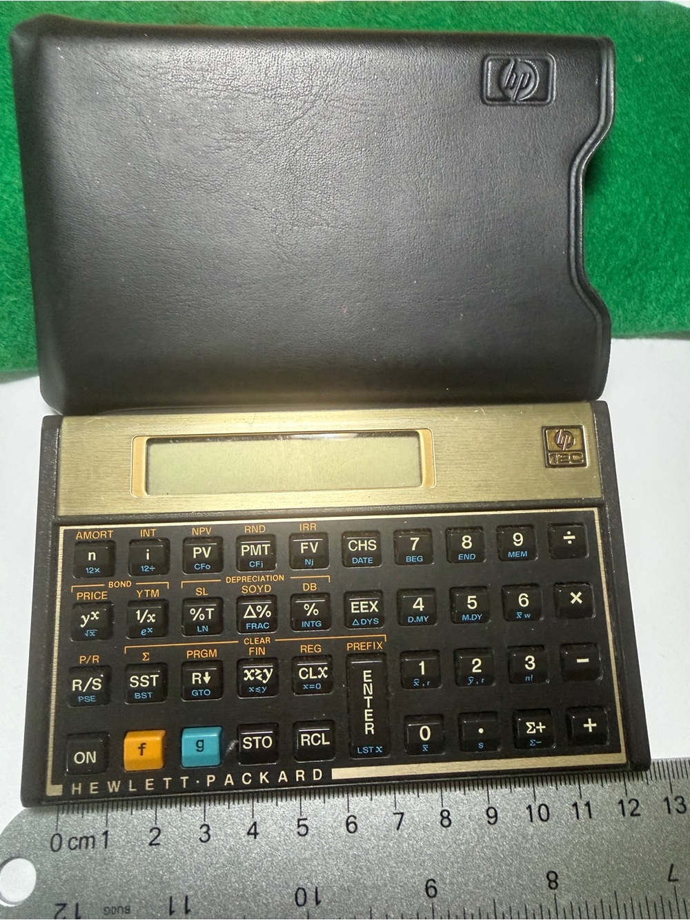 Vintage 80s HP 12C Financial Calculator w/ Case Working